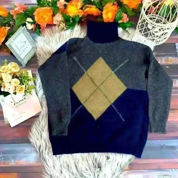 Anne Klein Academia Turtleneck Wool Sweater, L - Picture 1 of 7